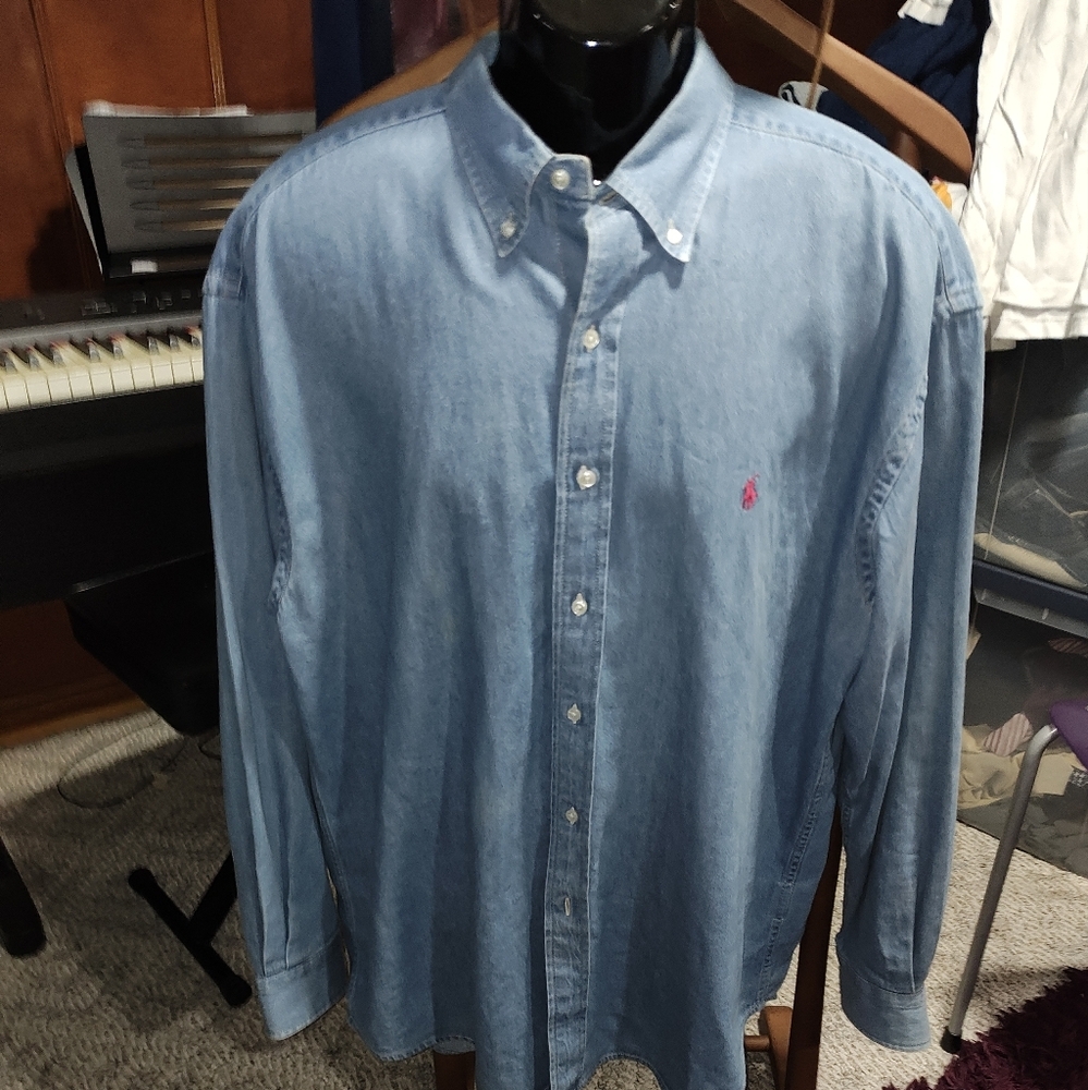Ralph Lauren Blue Casual Button Down Shirt​